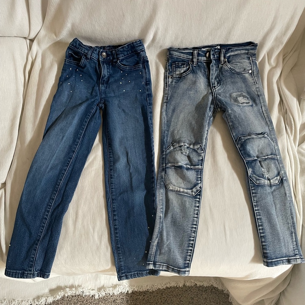 Stylish Blue and Gray Women's Jeans